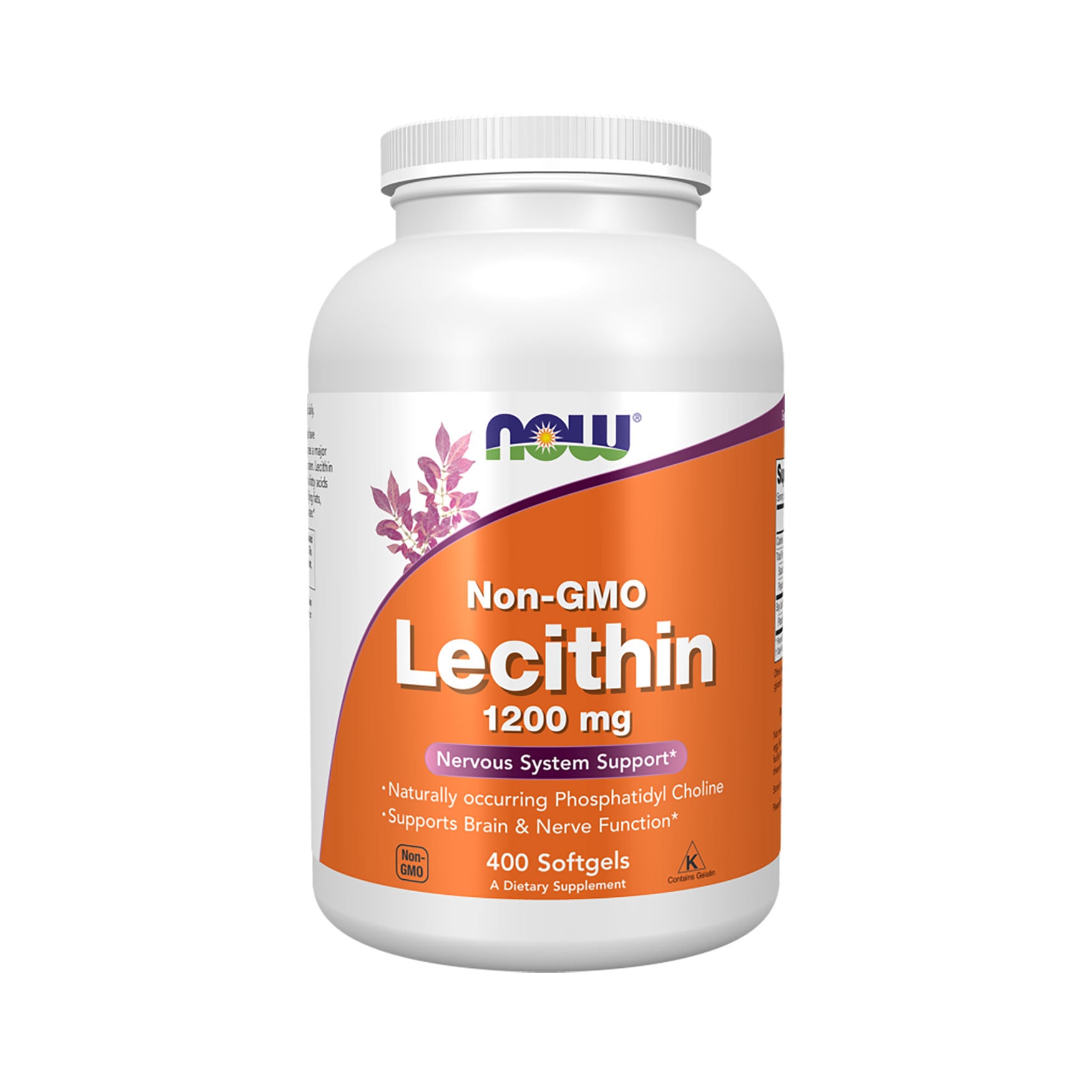 Лецитин NOW Foods Lecithin 1200 мг, 400 капсул
